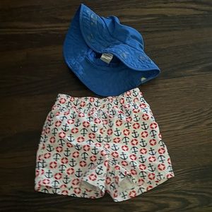Toddler Jane and Jack Nautical Swim Trunk bundle